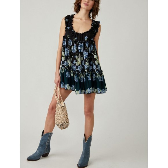 Free People Other - FREE PEOPLE Bali Wild Daisy Slip / Black Combo